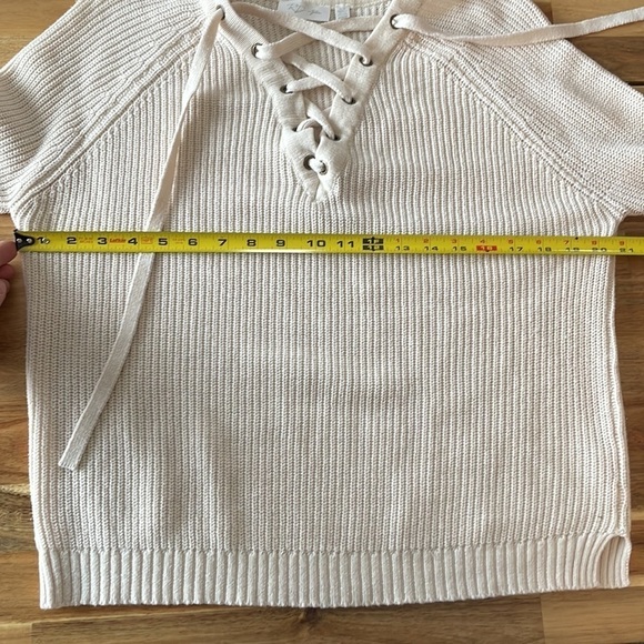 RD Style Lace Up V Neck Sweater size medium - Picture 5 of 6